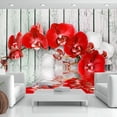 thumbnail image 1 of Tiptophomedecor Floral Wallpaper Wall Mural - Ruby Orchid, 1 of 4
