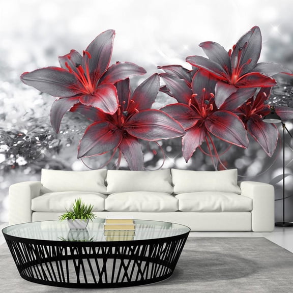Tiptophomedecor Floral Wallpaper Wall Mural - Shadow Of Passion