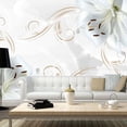 thumbnail image 1 of Tiptophomedecor Floral Wallpaper Wall Mural - White Dancers, 1 of 4