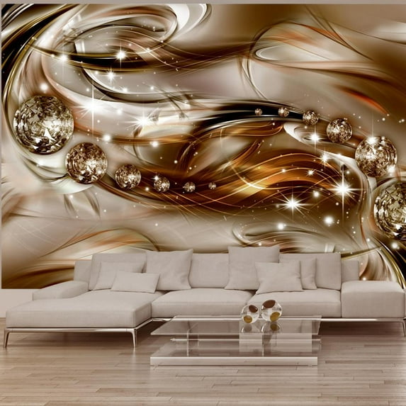 Tiptophomedecor Glam Wallpaper Wall Mural - Chocolate Tide