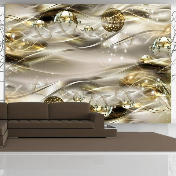 Tiptophomedecor Glam Wallpaper Wall Mural - Golden Nebula