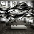 thumbnail image 1 of Tiptophomedecor Glam Wallpaper Wall Mural - Platinum Fog, 1 of 4