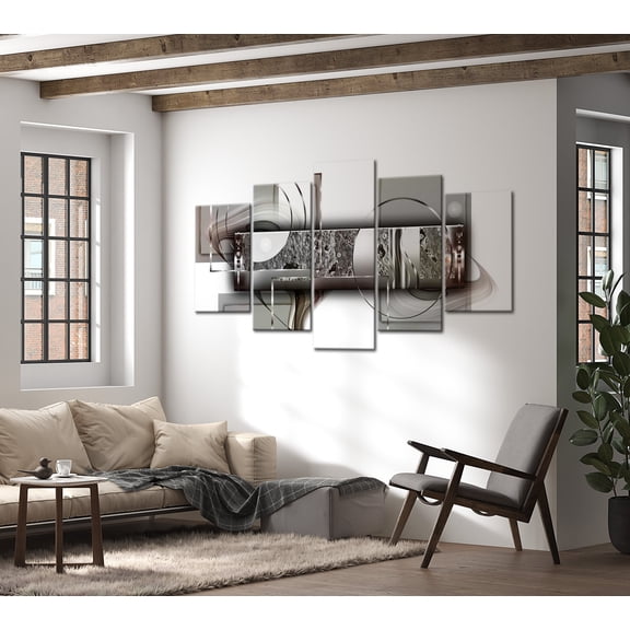 Tiptophomedecor Glamour Canvas Wall Art - Abstract Structure - Stretched & Framed Ready To Hang Art