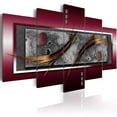 thumbnail image 1 of Tiptophomedecor Glamour Canvas Wall Art - Burgundy Elegance - Stretched & Framed Ready To Hang Art, 1 of 4