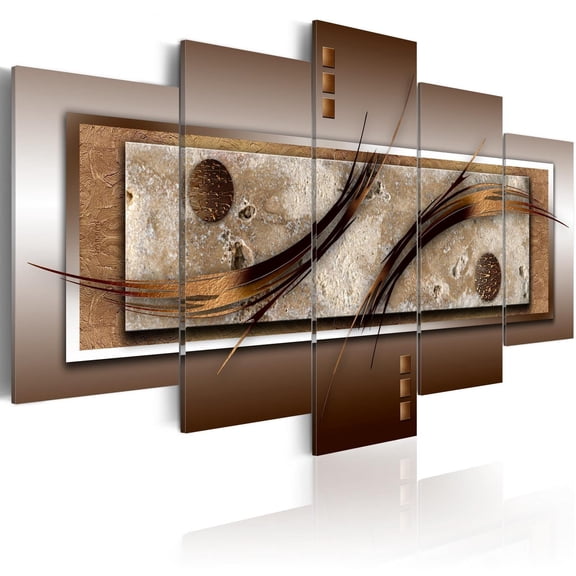 Tiptophomedecor Glamour Canvas Wall Art - Delicate Shapes And Warm Colors - Stretched & Framed Ready To Hang Art