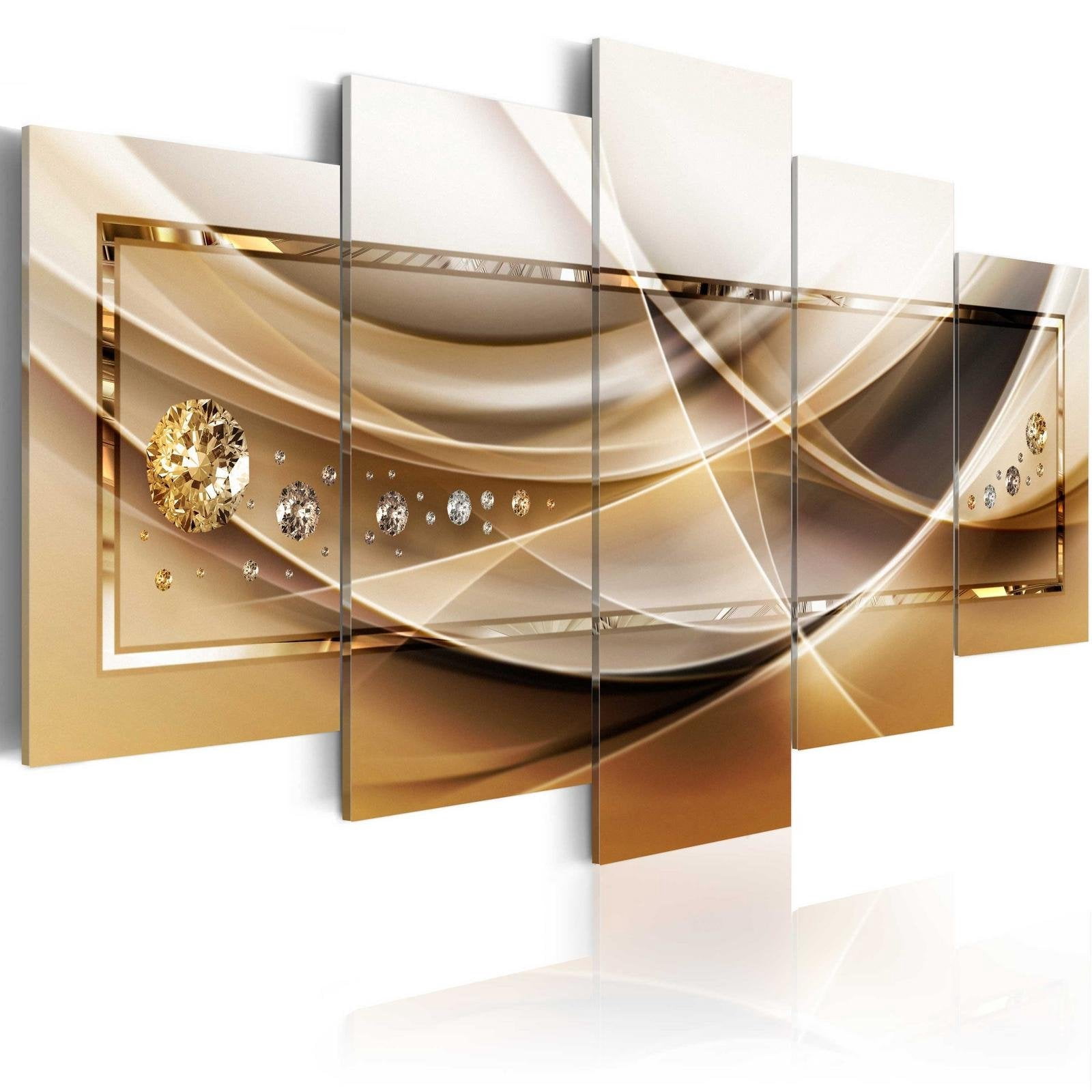 Gamour Frame Tiptophomedecor Glamour Canvas Wall Art - Golden Frame - Stretched ...
