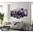 thumbnail image 1 of Tiptophomedecor Glamour Canvas Wall Art - Purple Solar System - Stretched & Framed Ready To Hang Art, 1 of 5