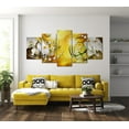 thumbnail image 1 of Tiptophomedecor Glamour Canvas Wall Art - Yellow Admiration - Stretched & Framed Ready To Hang Art, 1 of 5