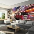 thumbnail image 1 of Tiptophomedecor Hobby Wallpaper Wall Mural - Fire Truck, 1 of 4