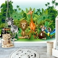 thumbnail image 1 of Tiptophomedecor Kids Wallpaper Wall Mural - Jungle Animals, 1 of 4