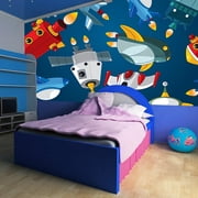 Tiptophomedecor Kids Wallpaper Wall Mural - Spaceships