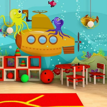 Tiptophomedecor Kids Wallpaper Wall Mural - Submarine
