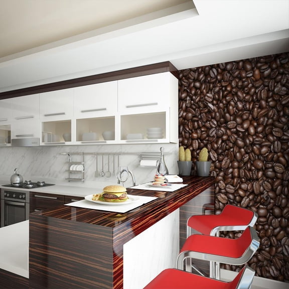 Tiptophomedecor Kitchen Wallpaper Wall Mural - Coffee Beans 02