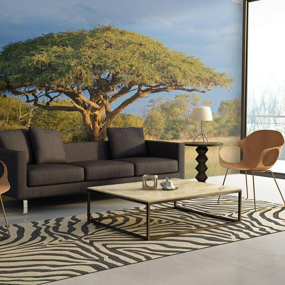 Tiptophomedecor Landscape Wallpaper Wall Mural - African Acacia Tree