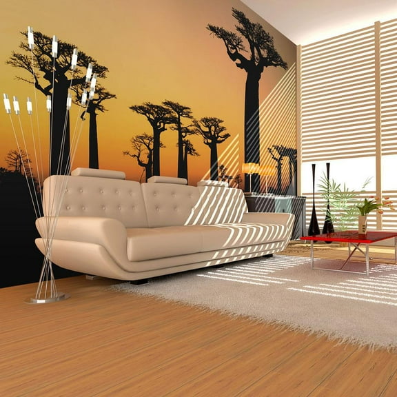 Tiptophomedecor Landscape Wallpaper Wall Mural - African Baobab Trees