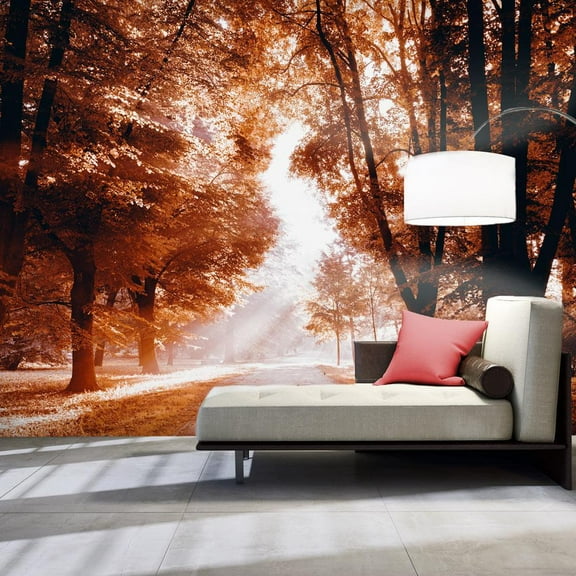 Tiptophomedecor Landscape Wallpaper Wall Mural - Autumn Park