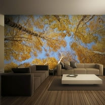 Tiptophomedecor Landscape Wallpaper Wall Mural - Autumnal Treetops