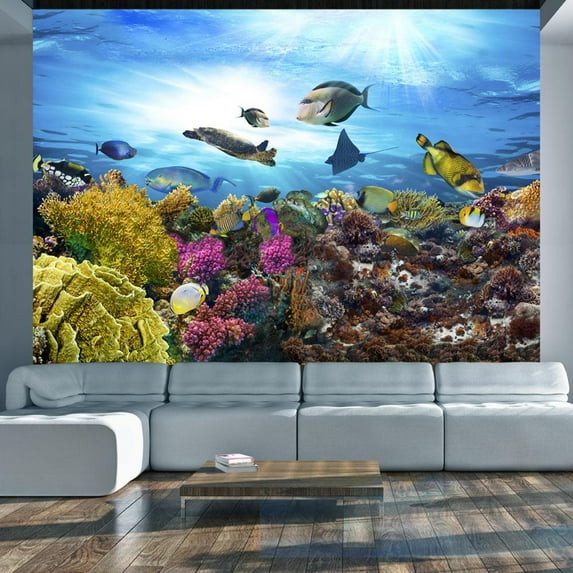 Tiptophomedecor Landscape Wallpaper Wall Mural - Coral Reef