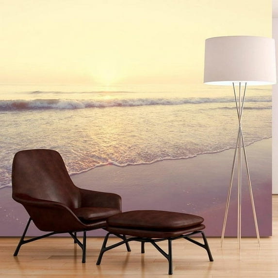Tiptophomedecor Landscape Wallpaper Wall Mural - Morning On The Beach