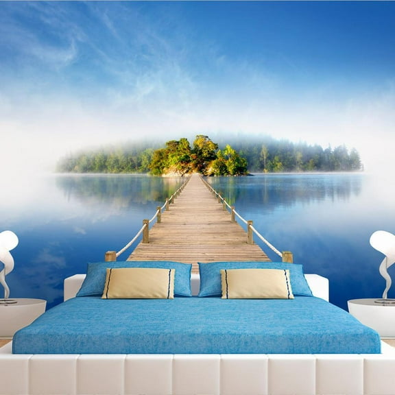 Tiptophomedecor Landscape Wallpaper Wall Mural - Mysterious Island