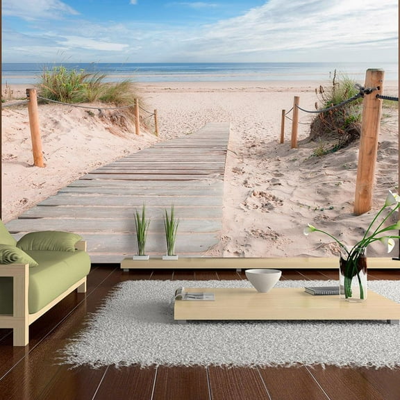Tiptophomedecor Landscape Wallpaper Wall Mural - On The Beach