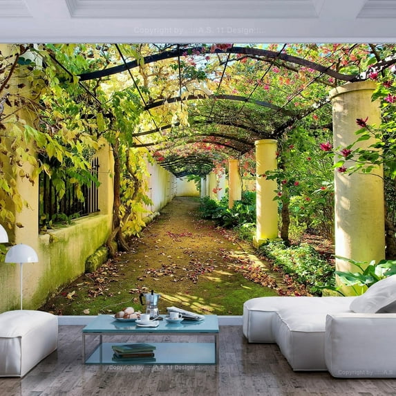 Tiptophomedecor Landscape Wallpaper Wall Mural - Pergola