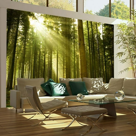 Tiptophomedecor Landscape Wallpaper Wall Mural - Pine Forest