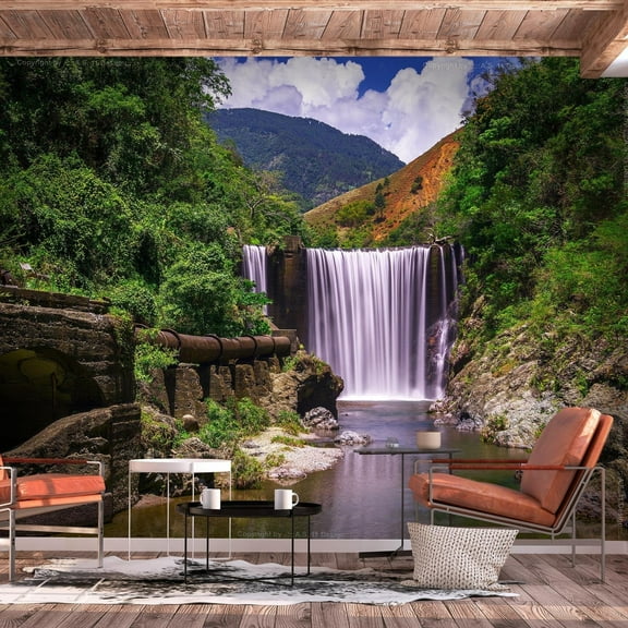 Tiptophomedecor Landscape Wallpaper Wall Mural - Reggae Falls