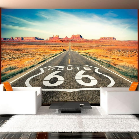 Tiptophomedecor Landscape Wallpaper Wall Mural - Route 66