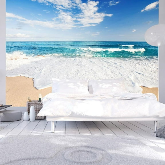 Tiptophomedecor Landscape Wallpaper Wall Mural - Sea Waves
