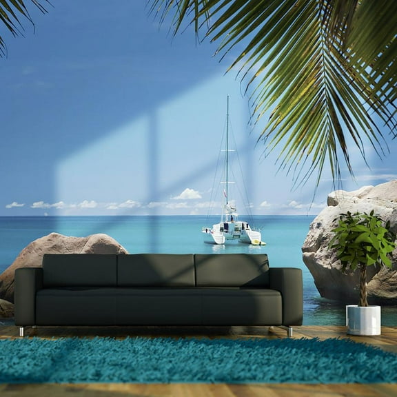 Tiptophomedecor Landscape Wallpaper Wall Mural - Seychelles