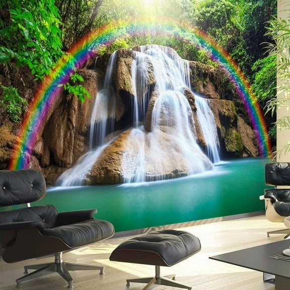 Tiptophomedecor Landscape Wallpaper Wall Mural - Waterfall Of Fulfilled Wishes