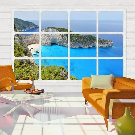 Tiptophomedecor Landscape Wallpaper Wall Mural - Window On The World