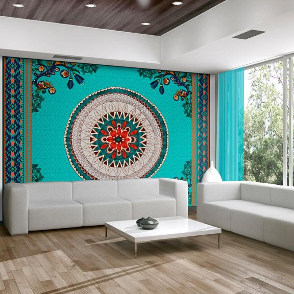 Tiptophomedecor Mandala Wallpaper Wall Mural - Folk Inspiration