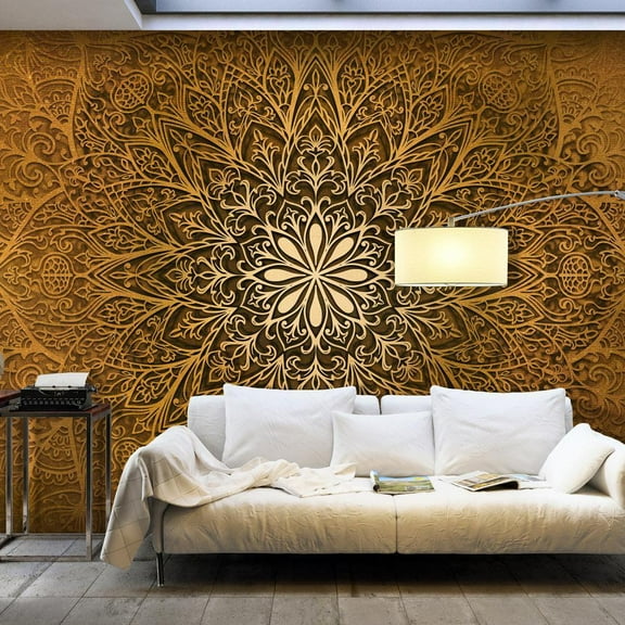 Tiptophomedecor Mandala Wallpaper Wall Mural - Sacred Circle