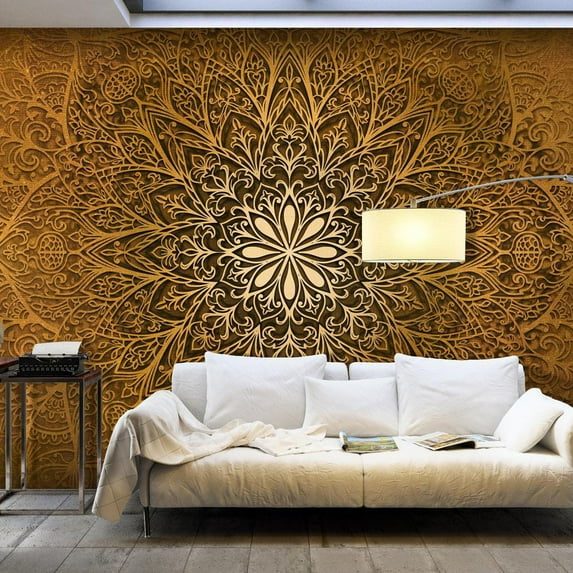 Tiptophomedecor Mandala Wallpaper Wall Mural - Sacred Circle