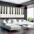thumbnail image 1 of Tiptophomedecor Music Wallpaper Wall Mural - Piano & Grey Wood, 1 of 4
