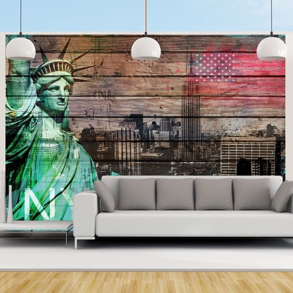 Tiptophomedecor New York Wallpaper Wall Mural - Nyc Symbols