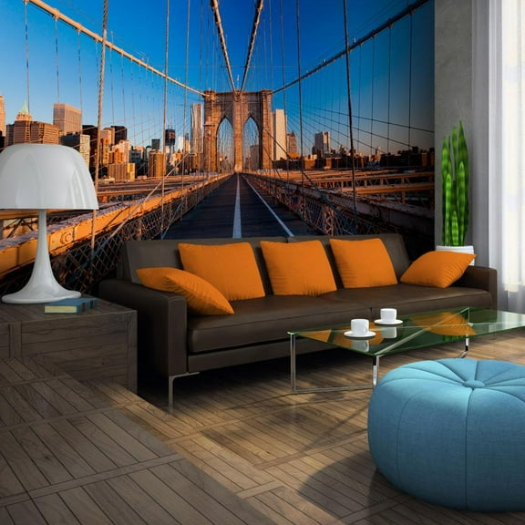 Tiptophomedecor New York Wallpaper Wall Mural - On The Way To Manhattan
