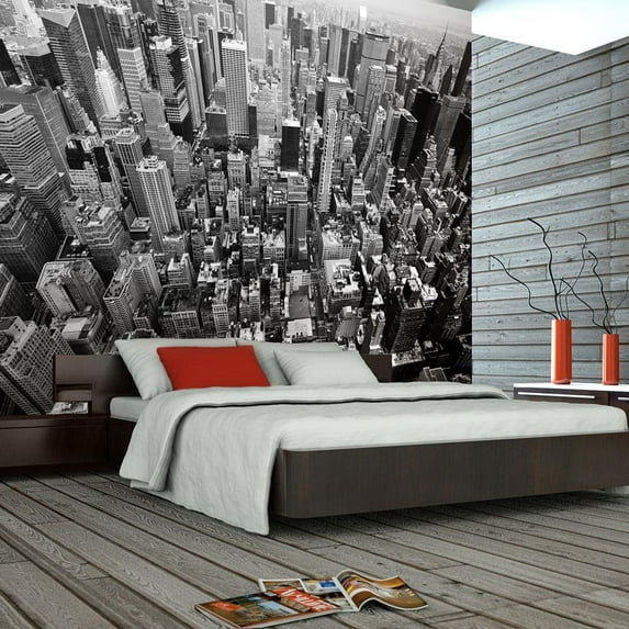 Tiptophomedecor New York Wallpaper Wall Mural - Usa, New York: Black And White