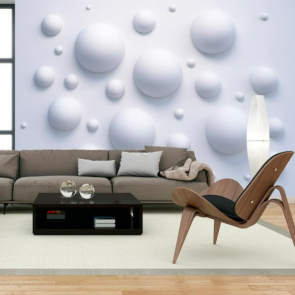 Tiptophomedecor Peel and Stick 3D Illusion Wallpaper Wall Mural - Bubble Wall - Removable Wall Decals