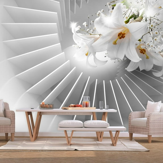 Tiptophomedecor Peel and Stick 3D Illusion Wallpaper Wall Mural - Domino Effect - Removable Wall Decals
