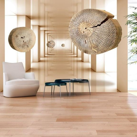 Tiptophomedecor Peel and Stick 3D Illusion Wallpaper Wall Mural - Inventive Abstraction - Removable Wall Decals