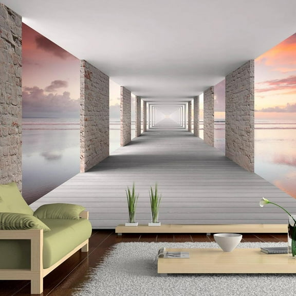 Tiptophomedecor Peel and Stick 3D Illusion Wallpaper Wall Mural - Walk In The Sky - Removable Wall Decals