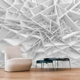 thumbnail image 1 of Tiptophomedecor Peel and Stick 3D Illusion Wallpaper Wall Mural - White Spider's Web - Removable Wall Decals, 1 of 3
