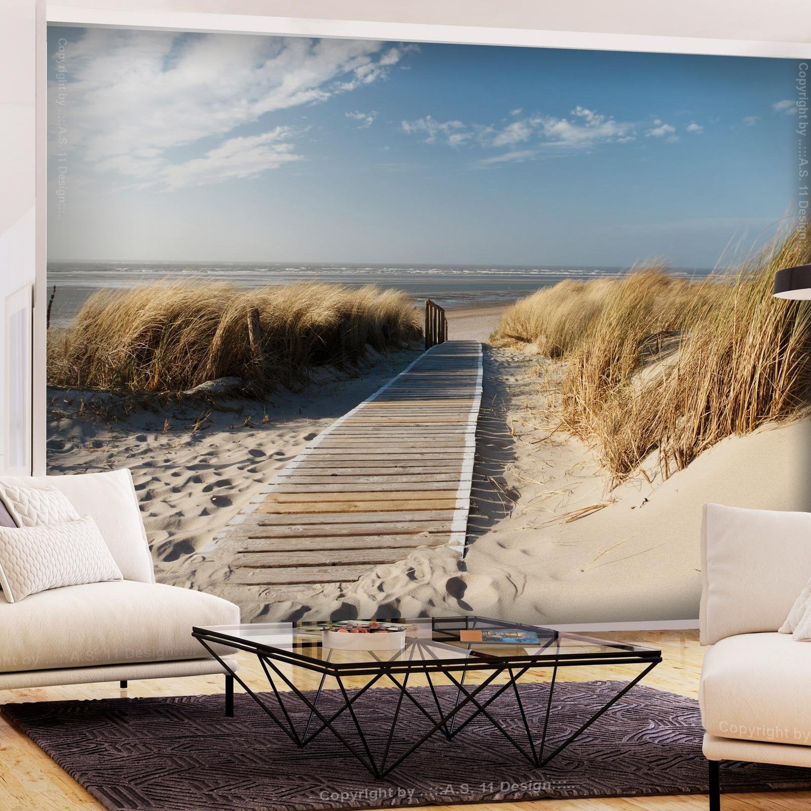 Tiptophomedecor Peel and Stick Beach Wallpaper Wall Mural Lonely
