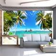 thumbnail image 1 of Tiptophomedecor Peel and Stick Beach Wallpaper Wall Mural - Lost Ships - Removable Wall Decals, 1 of 3