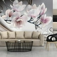 thumbnail image 1 of Tiptophomedecor Peel and Stick Floral Wallpaper Wall Mural - Beauty Of Magnolia - Removable Wall Decals, 1 of 3