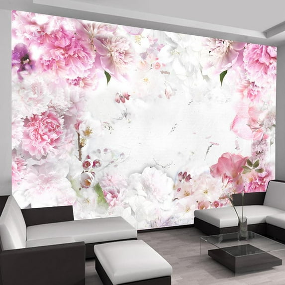 Tiptophomedecor Peel and Stick Floral Wallpaper Wall Mural - Blossoming Hope - Removable Wall Decals