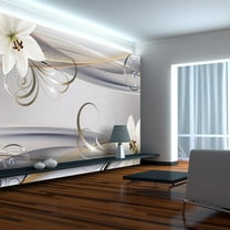 Tiptophomedecor Peel and Stick Floral Wallpaper Wall Mural - Remember The Lilies - Removable Wall Decals